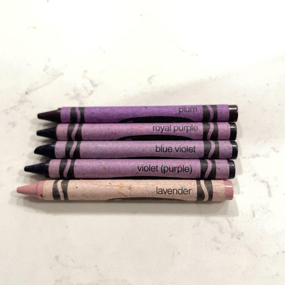 Vintage Crayola Crayons Purples Discontinued Binney And Smith